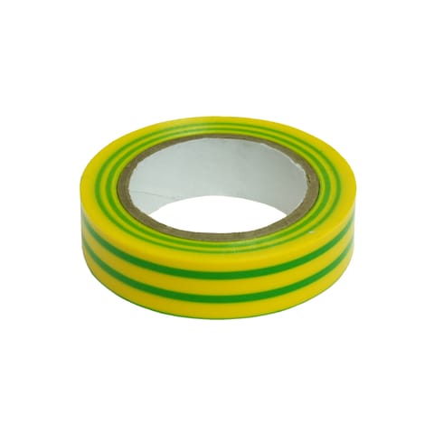 ⁨Taśma izolacyjna żółto- zielona pvc 15mm/10m⁩ w sklepie Wasserman.eu