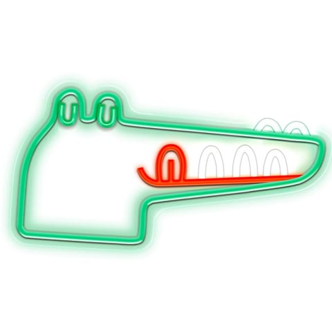 ⁨Neon dekoracyjny led jurassic krokodyl zielony z ściemniaczem + usb⁩ w sklepie Wasserman.eu