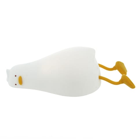 ⁨Lampka nocna led leżąca kaczka fnl-01 biała silikon forever light⁩ w sklepie Wasserman.eu