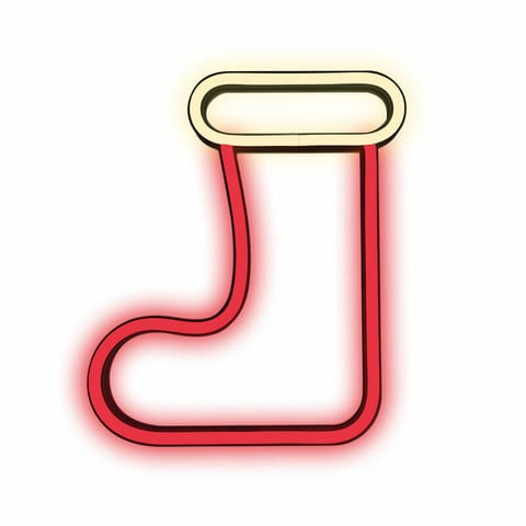 ⁨Neon led christmas skarpeta biała czerwona flne23 forever light⁩ w sklepie Wasserman.eu