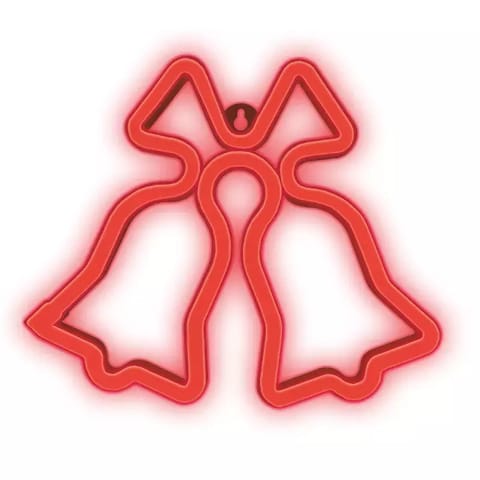 ⁨Neon led christmas dzwonki czerwone flne17 forever light⁩ w sklepie Wasserman.eu