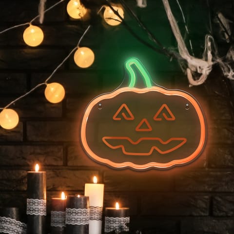 ⁨Neon plexi led wesoła dynia pomarańcz zielony fpne10 forever light⁩ w sklepie Wasserman.eu