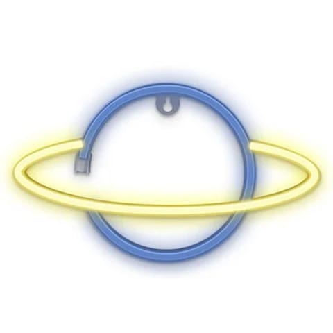 ⁨Neon led saturn żółty niebieski bat + usb flne11 forever light⁩ w sklepie Wasserman.eu