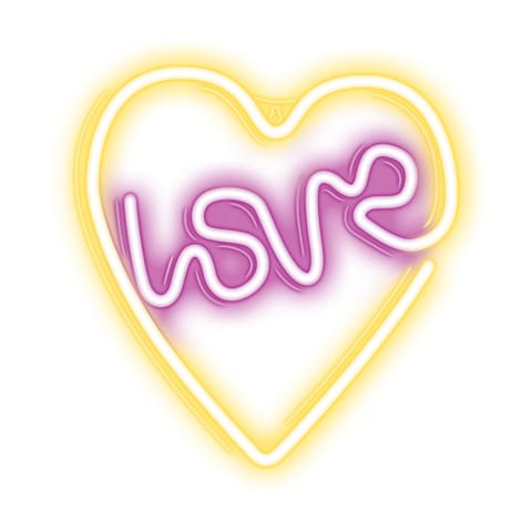 ⁨Neon led love w sercu fiolet biały nne02 neolia⁩ w sklepie Wasserman.eu
