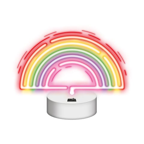 ⁨Neon na podstawce led tęcza multikolor nne09 neolia⁩ w sklepie Wasserman.eu