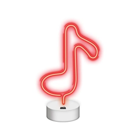 ⁨Neon na podstawce led nutka czerwona nne08 neolia⁩ w sklepie Wasserman.eu