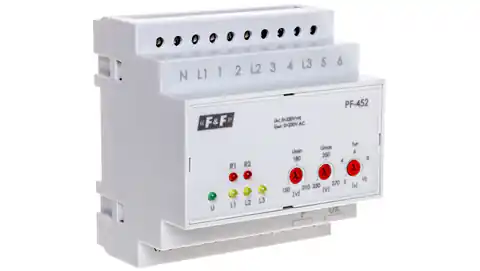 ⁨Automatyczny przełącznik faz z wyjściem napięcia fazowego 400V/2x230V+N PF-452⁩ w sklepie Wasserman.eu