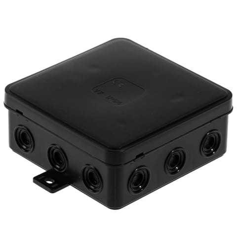 ⁨Puszka n/t hermetyczna v7 ip-54 100x100x41 12-wl klik z osłabieniami czarna⁩ w sklepie Wasserman.eu