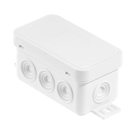 ⁨Puszka n/t hermetyczna v8 ip-54 80x45x41 8-wl klik z osłabieniami biała⁩ w sklepie Wasserman.eu