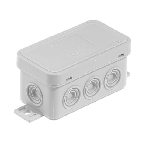 ⁨Puszka n/t hermetyczna v8 ip-54 80x45x41 8-wl klik z osłabieniami szara⁩ w sklepie Wasserman.eu