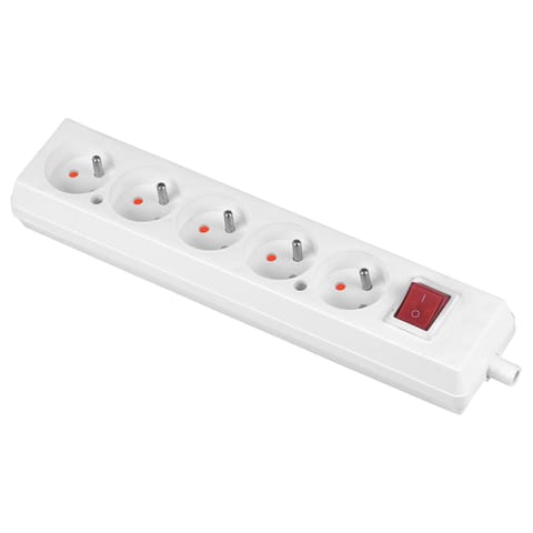 ⁨Plug socket 5x2P+Z with switch⁩ at Wasserman.eu