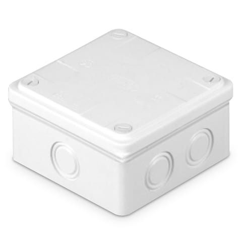 ⁨Puszka instalacyjna odgałęźna, naścienna 125x125x80, zaopatrzona w siedem dławic bezgwintowych d-30, ip55⁩ w sklepie Wasserman.eu