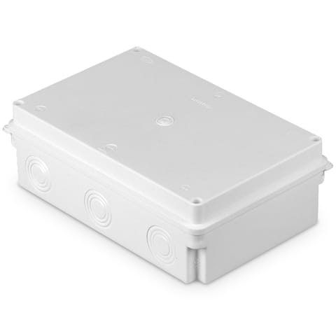 ⁨Puszka instalacyjna, izolacyjne, odgałęźna, 6-wlotowa, z osłabieniami ścianek ?21-37, n/t , wymiar 235x150x75, ip40⁩ w sklepie Wasserman.eu