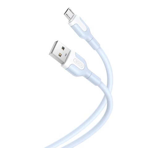 ⁨Xo kabel nb212 usb – microusb 1,0 m 2,1a niebieski⁩ w sklepie Wasserman.eu
