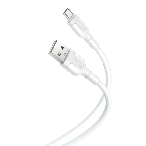 ⁨Xo kabel nb212 usb – microusb 1,0 m 2,1a biały⁩ w sklepie Wasserman.eu
