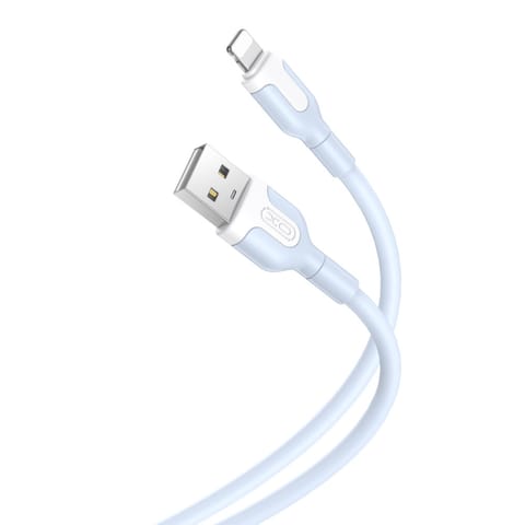 ⁨Xo kabel nb212 usb – lightning 1,0 m 2,1a niebieski⁩ w sklepie Wasserman.eu