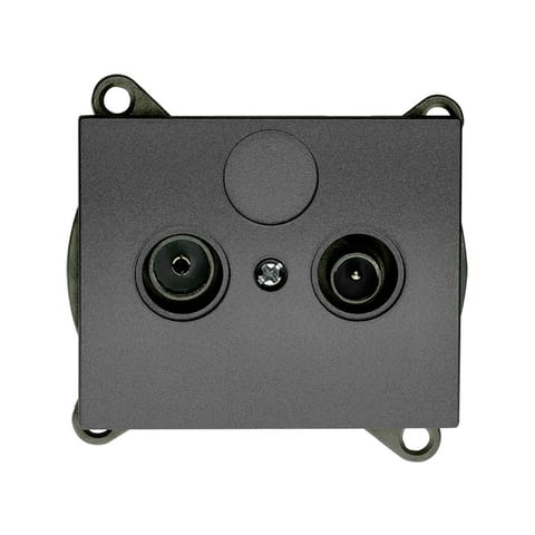 ⁨Gniazdo abonenckie „rtv” – onyx końcowe 1,5db ,antracyt⁩ w sklepie Wasserman.eu