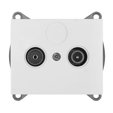 ⁨Gniazdo abonenckie „rtv” – onyx końcowe 1,5db, biały⁩ w sklepie Wasserman.eu