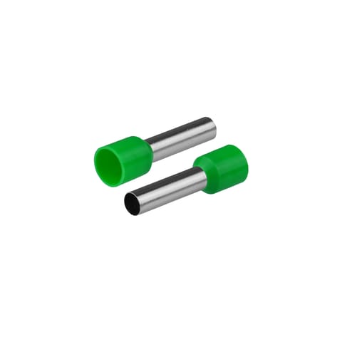 ⁨Końcówka tulejkowa izolowana do przewodów 1x10mm2; dł tulejki 27,5mm zielony  50 szt.⁩ w sklepie Wasserman.eu