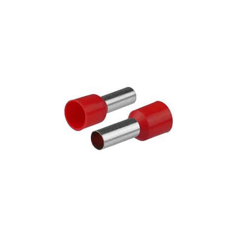 ⁨Końcówka tulejkowa izolowana do przewodów 1x10mm2; dł tulejki 21,5mm czerwony  50 szt.⁩ w sklepie Wasserman.eu