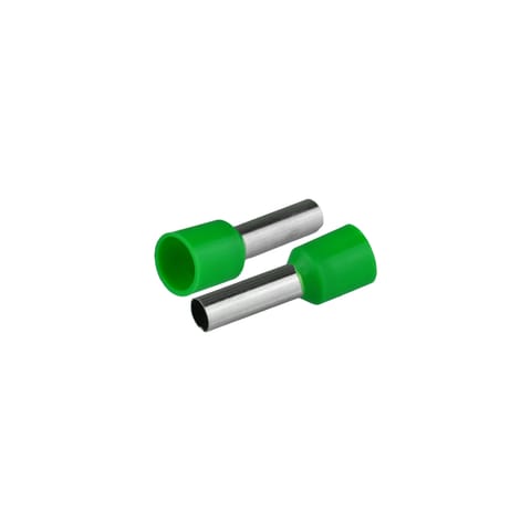 ⁨Końcówka tulejkowa izolowana do przewodów 1x6mm2; dł tulejki 20mm zielony  50 szt.⁩ w sklepie Wasserman.eu