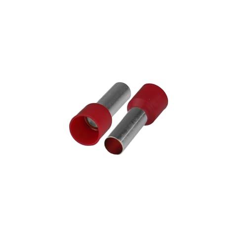 ⁨Końcówka tulejkowa izolowana do przewodów 1x16mm2; dł tulejki 28,2mm czerwony  50 szt.⁩ w sklepie Wasserman.eu