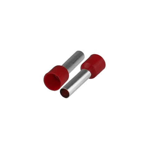 ⁨Końcówka tulejkowa izolowana do przewodów 1x10mm2; dł tulejki 27,5mm czerwony  20 szt.⁩ w sklepie Wasserman.eu