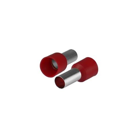 ⁨Końcówka tulejkowa izolowana do przewodów 1x16mm2; dł tulejki 22,2mm czerwony  50 szt.⁩ w sklepie Wasserman.eu