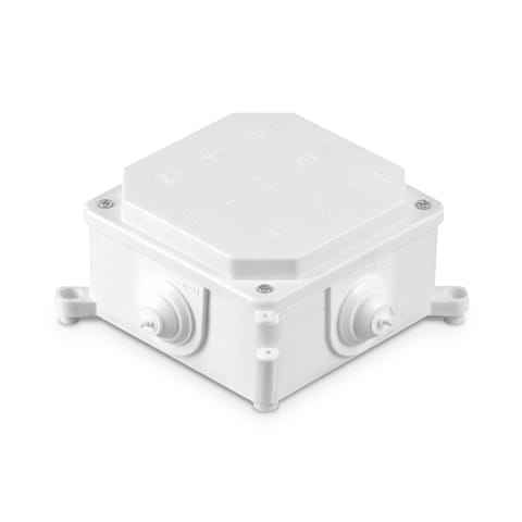 ⁨Puszka odgałęźna kablowa ip44 dławica d-25 pod przewód, wymiar 103x103x60⁩ w sklepie Wasserman.eu