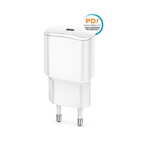 ⁨Forever ładowarka sieciowa pd qc tc-01 1x usb-c 20w biała⁩ w sklepie Wasserman.eu