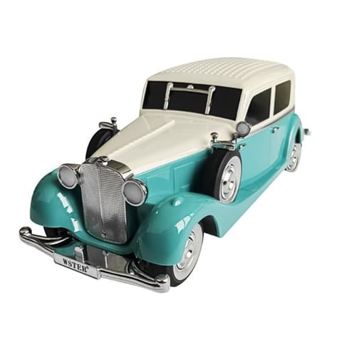 ⁨Głośnik bluetooth retro ws-1934 ,10w,radio fm,usb, tf,wyświetlacz led,akumulator 1500mah,szmaragdowo-biały⁩ w sklepie Wasserman.eu