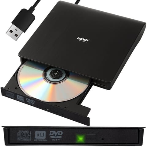 ⁨Napęd zewnętrzny + nagrywarka CD/DVD Izoxis 26083⁩ w sklepie Wasserman.eu