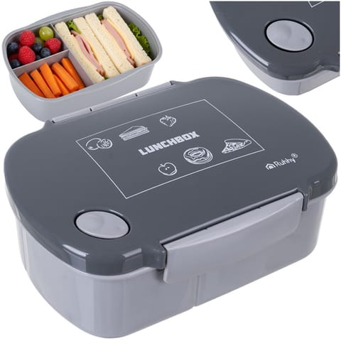 ⁨Śniadaniówka/lunchbox 800ml szary Ruhhy 26169⁩ w sklepie Wasserman.eu