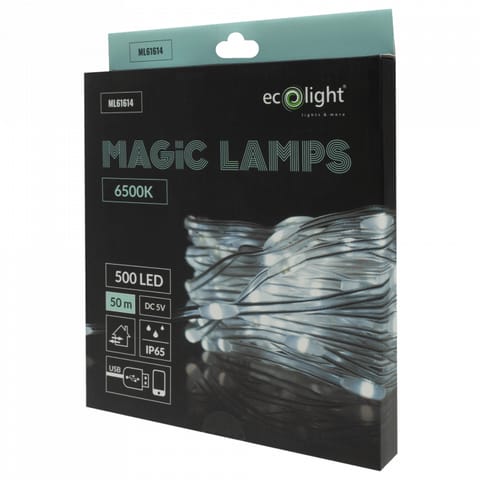 ⁨Magiczne lampki 500 led 6500k 50m dc5v⁩ w sklepie Wasserman.eu