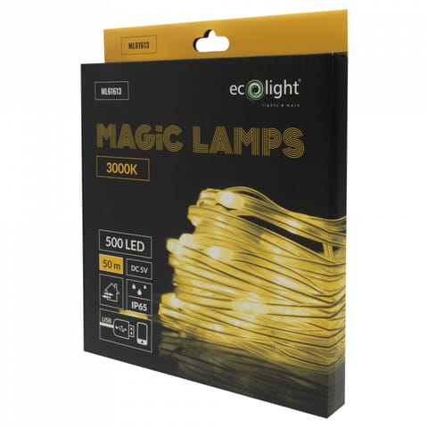 ⁨Magiczne lampki 500 led 3000k 50m dc5v⁩ w sklepie Wasserman.eu