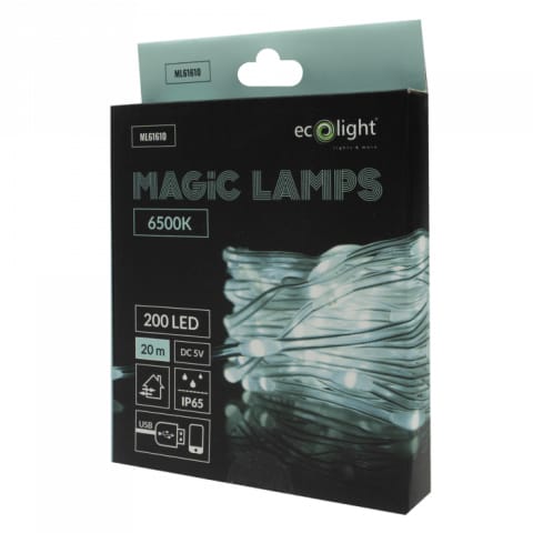 ⁨Magiczne lampki 200 led 6500k 20m dc5v⁩ w sklepie Wasserman.eu