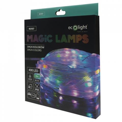 ⁨Magiczne lampki 400led 1mln kolorów 40m dc5v⁩ w sklepie Wasserman.eu