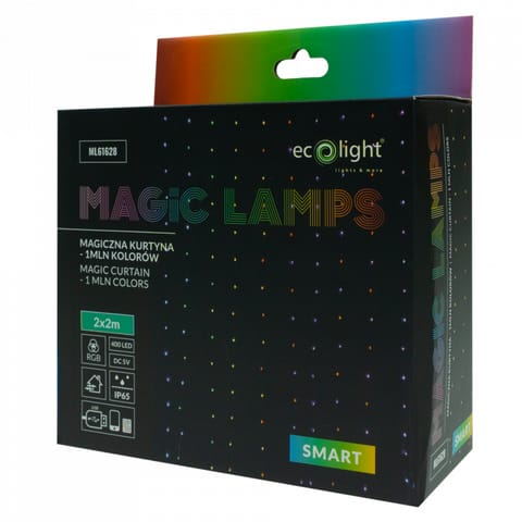 ⁨Magiczna kurtyna 400led 2m*2m 1mln kolorów ,dc5v⁩ w sklepie Wasserman.eu