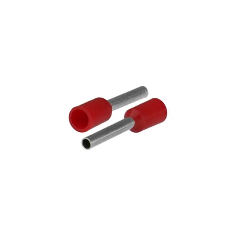 ⁨Końcówka tulejkowa izolowana do przewodów 1x1mm2; dł tulejki 16,4mm czerwony  50 szt.⁩ w sklepie Wasserman.eu