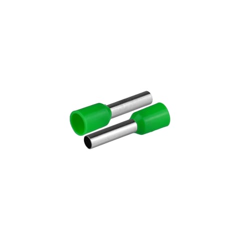 ⁨Końcówka tulejkowa izolowana do przewodów 1x4mm2; dł tulejki 19,5mm zielony  20 szt.⁩ w sklepie Wasserman.eu