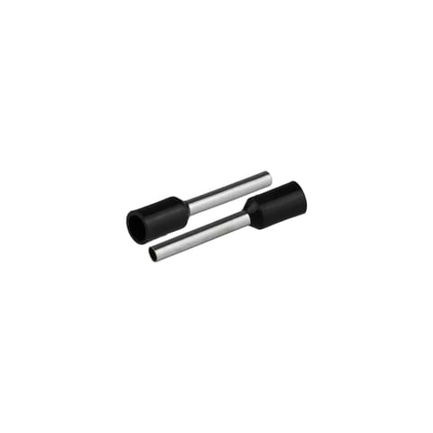 ⁨Końcówka tulejkowa izolowana do przewodów 1x1mm2; dł tulejki 18,4mm czarny  20 szt.⁩ w sklepie Wasserman.eu