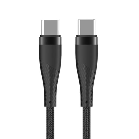 ⁨Maxlife kabel mxuc-08 usb-c – usb-c 1,0 m 60w czarny nylonowy⁩ w sklepie Wasserman.eu