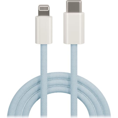 ⁨Maxlife kabel mxuc-06 usb-c – lightning 1,0 m 20w niebieski nylonowy⁩ w sklepie Wasserman.eu