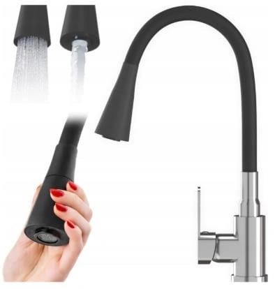 ⁨DA769A Bateria kuchenna elastyczna wylewka czarna⁩ w sklepie Wasserman.eu