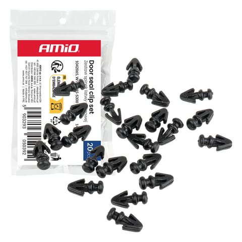 ⁨Zestaw spinek listwy progowej 14/8 mm 20szt. amio-05039⁩ w sklepie Wasserman.eu