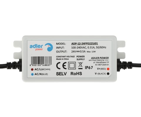 ⁨ZASILACZ IMPULSOWY ADP-12-24-FP ADLER Power⁩ w sklepie Wasserman.eu