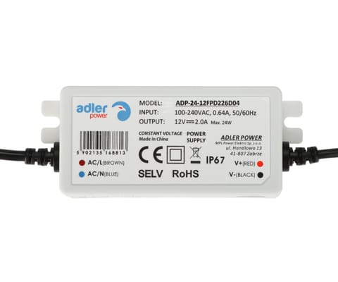 ⁨ZASILACZ IMPULSOWY ADP-24-12-FP ADLER Power⁩ w sklepie Wasserman.eu