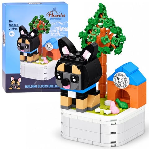⁨Klocki techniczne Seria: pieski na podstawce Buldog 217ele ZA6620 A⁩ w sklepie Wasserman.eu