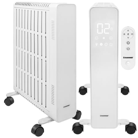 ⁨Grzejnik elektryczny olejowy- biały Kaminer Arvell⁩ w sklepie Wasserman.eu