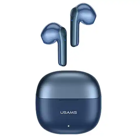 ⁨USAMS Słuchawki Bluetooth 5.1 TWS XH Series Dual mic bezprzewodowe niebieski/blue BHUXH03⁩ w sklepie Wasserman.eu